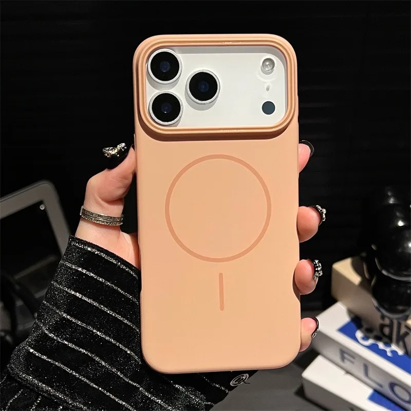 Funda de teléfono magnética mate de lujo para iPhone 17 14 15 16 13 Pro Max Plus 17Pro Air carga inalámbrica fundas trasera dura de PC, funda para iphone 17 16 15 pro max - imagen 5