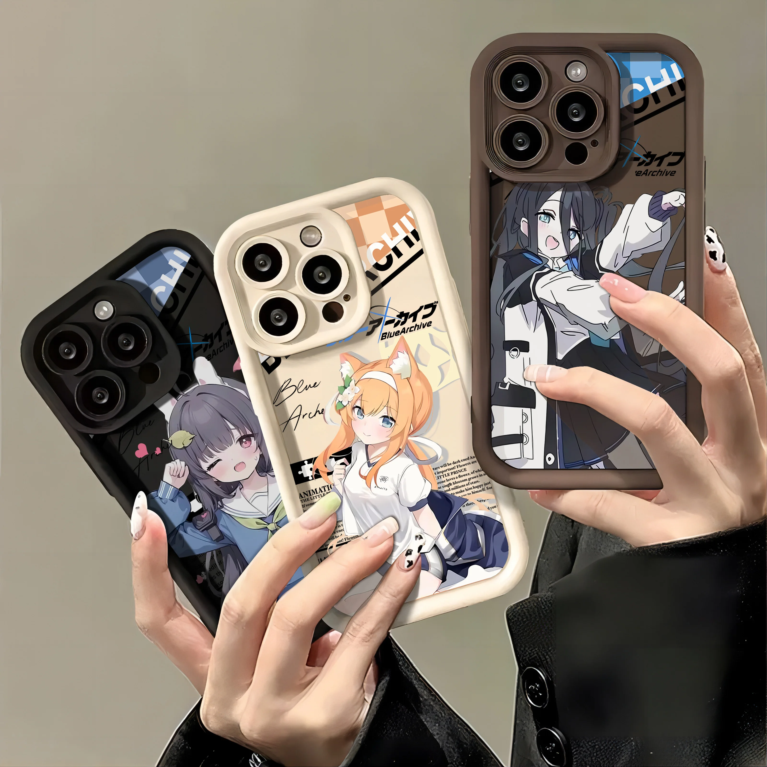 Funda de teléfono con archivo azul de dibujos animados, carcasa trasera de TPU suave para IPhone 16, 15, 14, 13, 12, 11 Pro Max, Mini, XR, XS, X, 7, 8 Plus - imagen 4