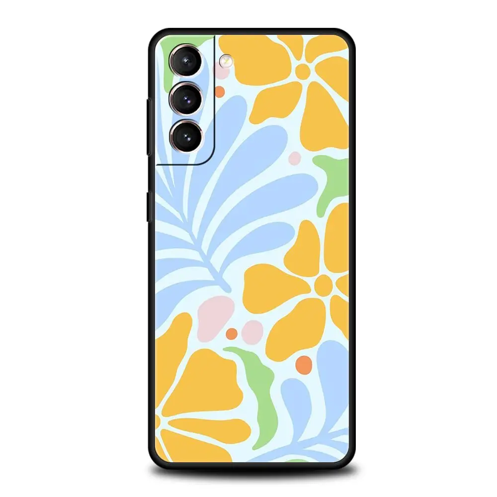 Funda de teléfono con mercado de flores abstractas para Samsung Galaxy S24 S23 S22 S20 Ultra S21 FE 5G S10 S9 Plus S10E S8 funda de silicona suave - imagen 2