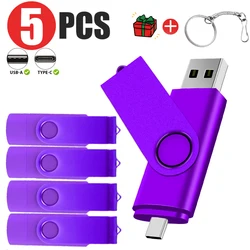 Pendrive USB-C con llavero, memoria flash portátil