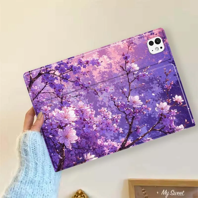 Funda colorida con arte floral para iPad Pro Mini 1, 2, 3, 4, 5, 6, 7, 7. a generación, 12,9, 10,5, 13, 11, 7,9, 8,3, M4 pulgadas - imagen 4