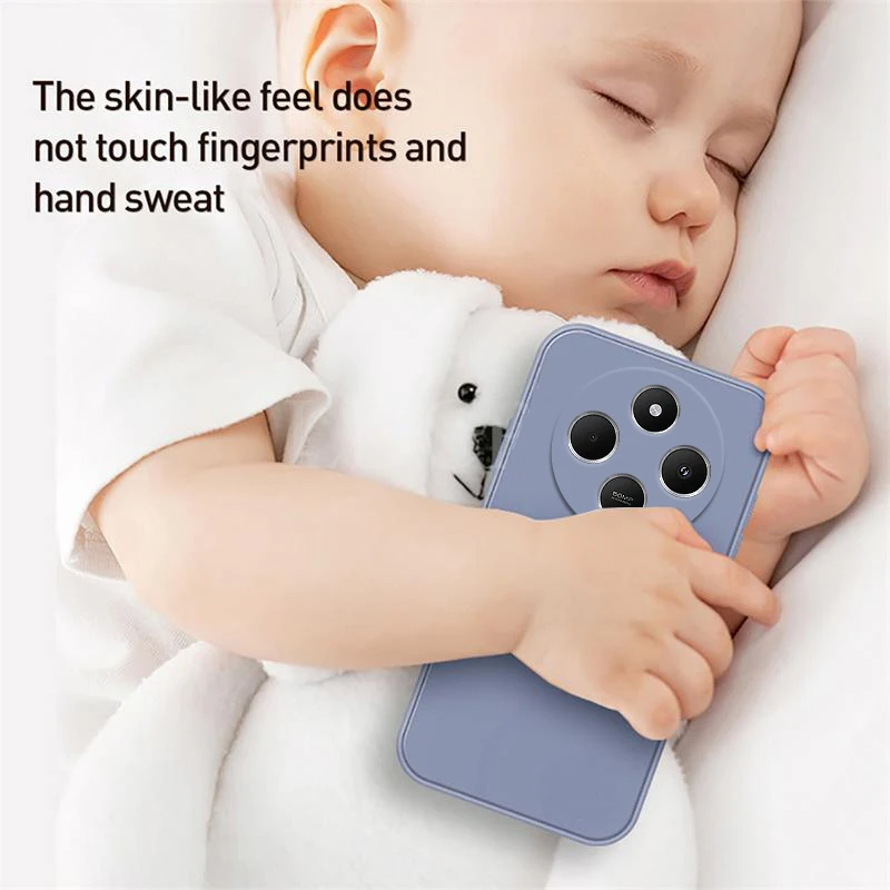 Para Xiaomi Redmi 14C funda de silicona líquida de goma lisa TPU funda protectora Redmi 14C funda de teléfono TPU funda Xiaomi Redmi 14C - imagen 2