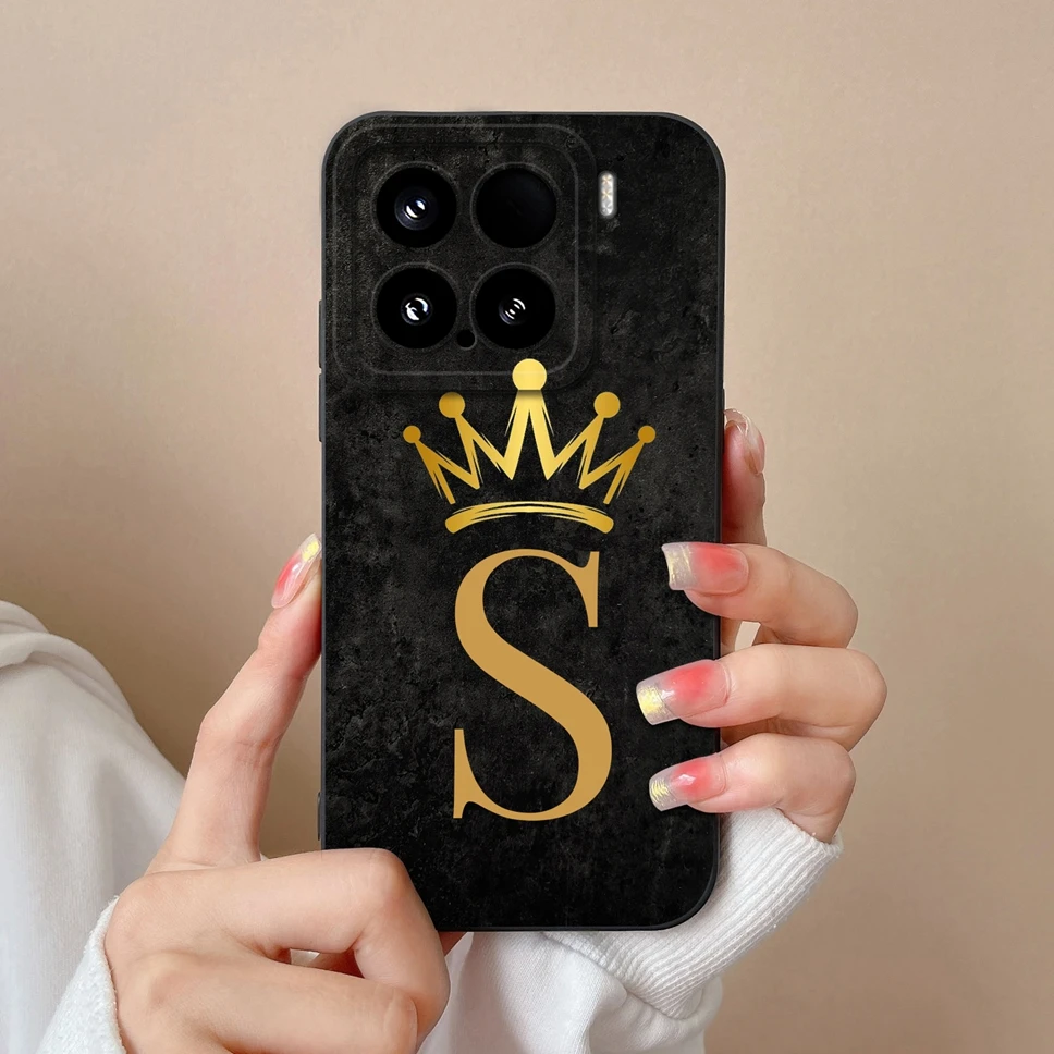 Funda de teléfono para Xiaomi 15 Pro Capa moda A a Z letra suave Funda protectora trasera de silicona para Xiaomi15 Pro Funda Capa - imagen 3