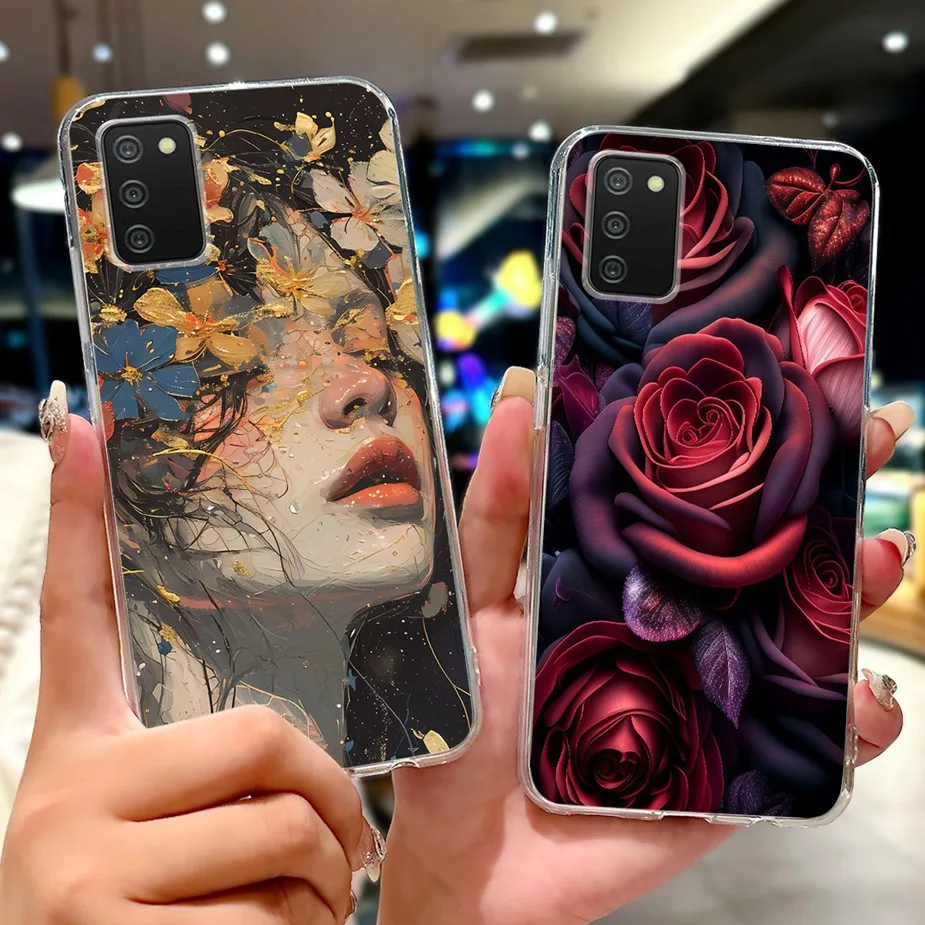 Para Samsung Galaxy A02s funda SM-A025F moda gato León pintado funda de silicona suave para Samsung A02s M 02s Galaxy M02s Shell - imagen 2