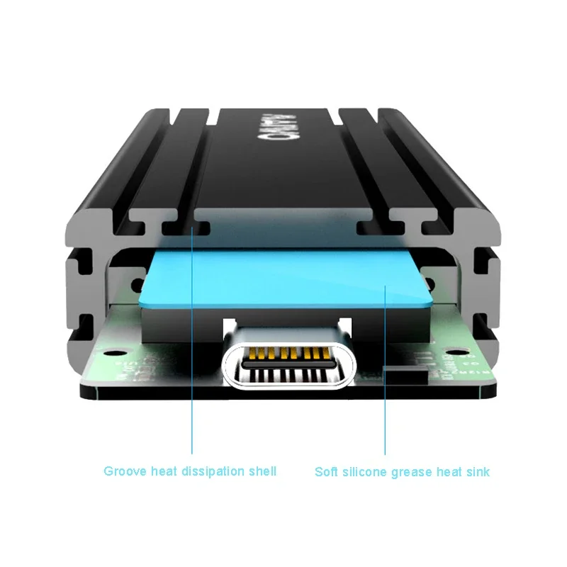 SSD-caja de disco duro Sata de estado sólido 3,0, lectura en línea, carcasa externa M.2, protocolo NVME de aluminio, carcasa de disco duro K1686 2280 - imagen 5
