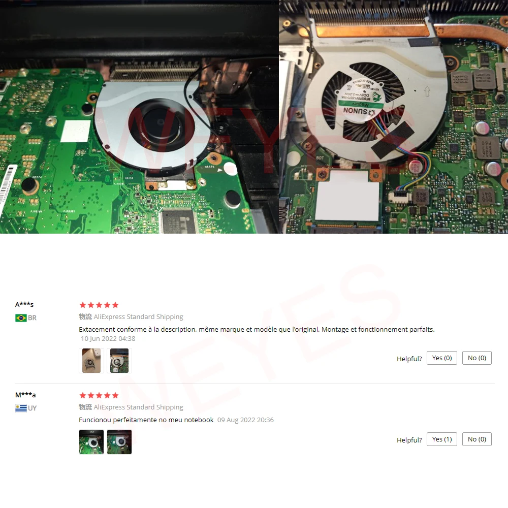 Ventilador de refrigeración para ASUS, MF60070V1-C370-S9A DC5V, X555 LA X555L K555 A555L X455 A455L Y483L W419LD R556L - imagen 5