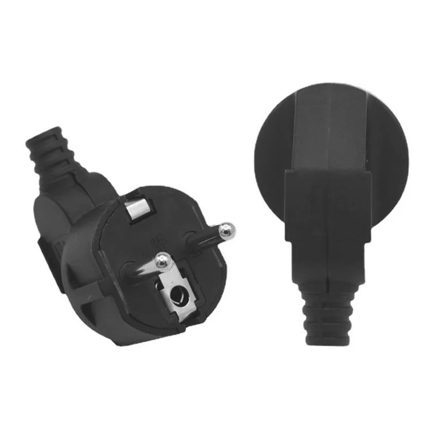 16A UE 4,8mm AC enchufe recargable de energía eléctrica macho para enchufes de cable adaptador de enchufes conector de cable de extensión