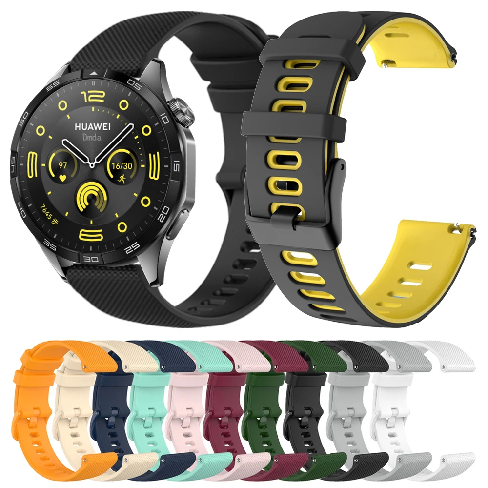 Correa de 22 y 20mm para HUAWEI WATCH GT 4 Pro, banda de 46mm GT4 GT 3 2 42mm HONOR Magic Watch 4 GS 3 Pro ES, repuesto de pulsera de silicona
