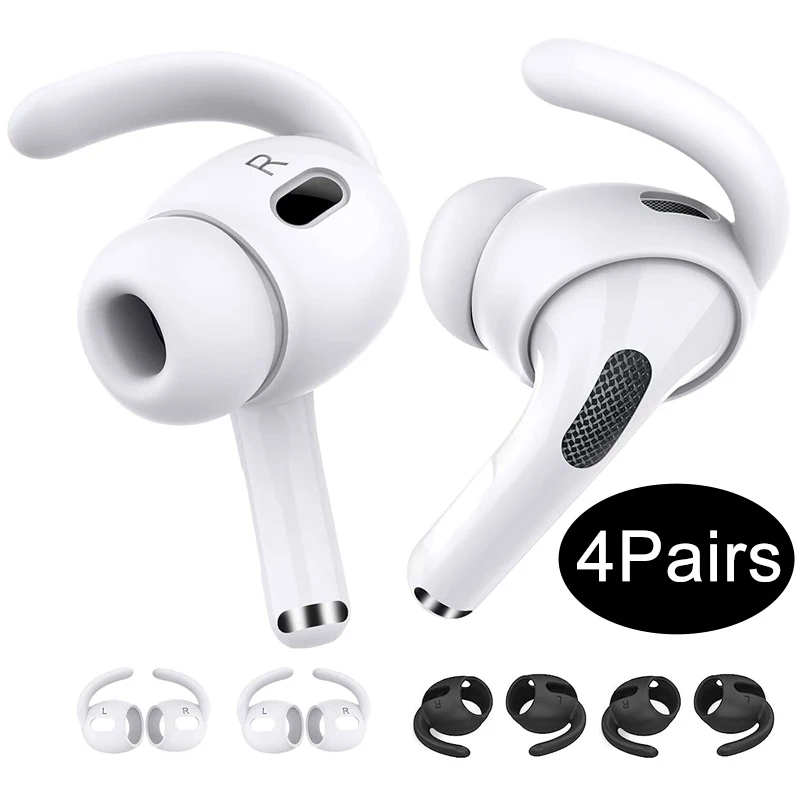 1/4 pares para AirPods Pro ganchos para las orejas cubiertas accesorios almohadillas antideslizantes de silicona funda protectora deportiva para AirPods Pro Gen 1