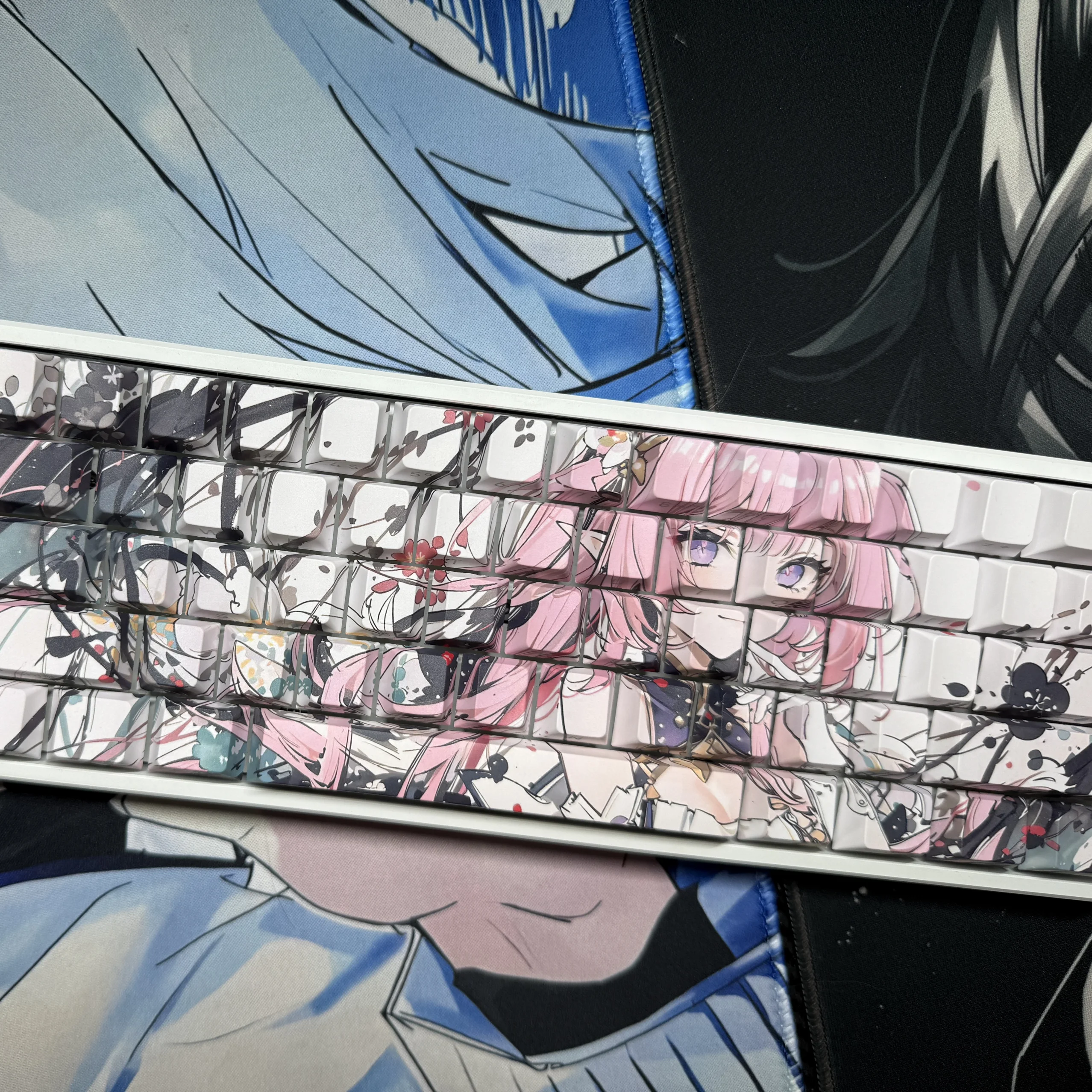 Teclas con tema de Anime, 87 teclas, tapa de tecla de Anime, perfil de cereza PBT, tapa de tecla con impresión lateral, Teclado mecánico Made68 Mad68 Wooting 60 - imagen 2