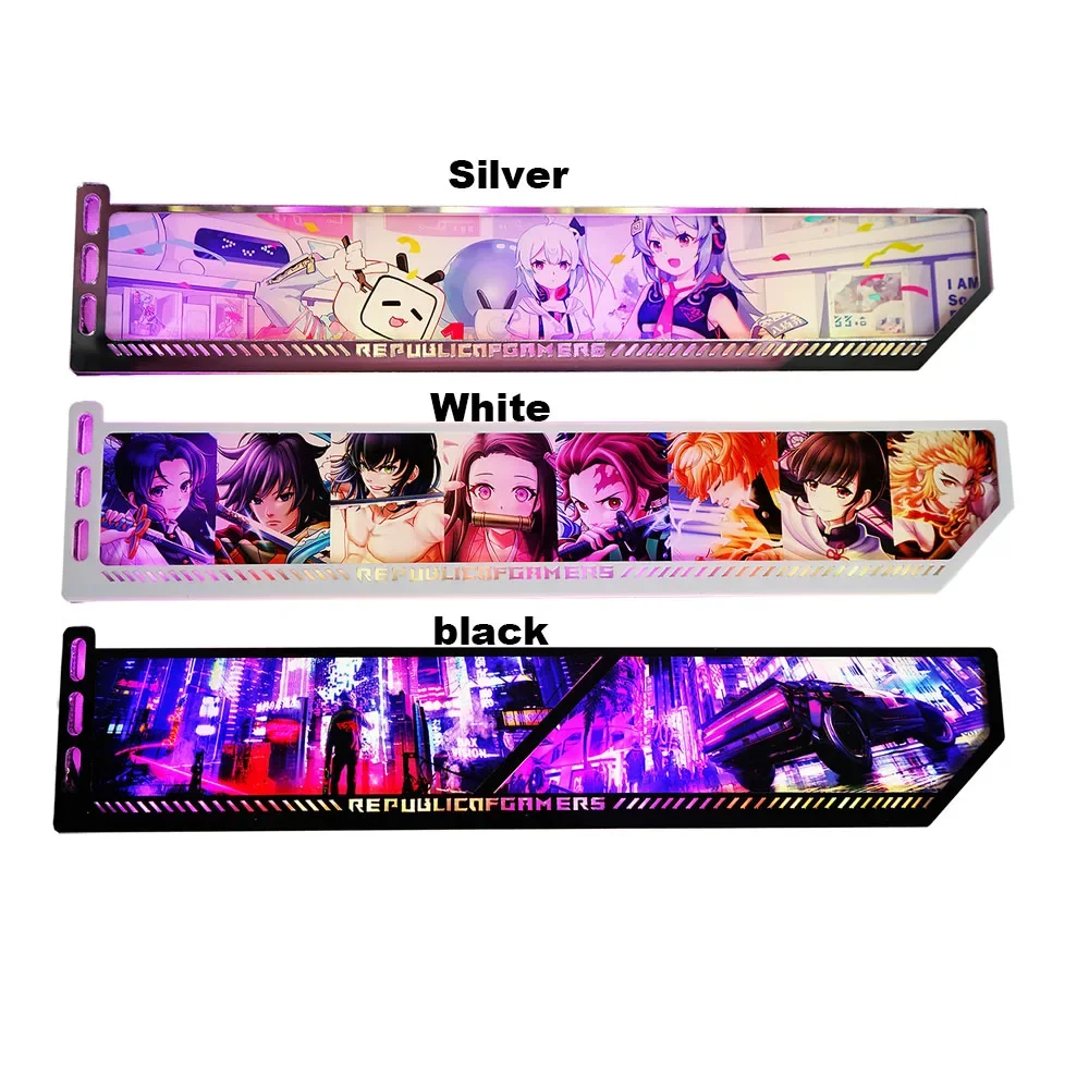 Soporte personalizado RGB VGA 5V/12V, soporte para tarjeta gráfica 5090 5080, gabinete de juegos decorar animación colorida soporte VGA AURA SYNC - imagen 3