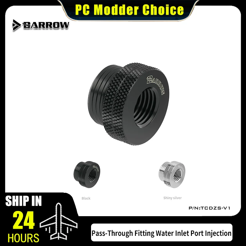 Barrow G1/4 ''con ajuste pasante entrada de agua puerto superior inyección para refrigeración por agua de computadora, TCDZS-V1 - imagen 2