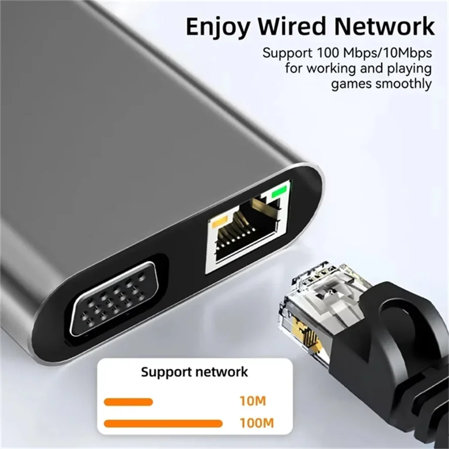 Estaciones de acoplamiento tipo C 11 en 1, concentrador de USB-C USB tipo C a 4K HDMI, adaptador divisor USB 3,0 de 5Gbps para ordenador portátil y Macbook - imagen 4