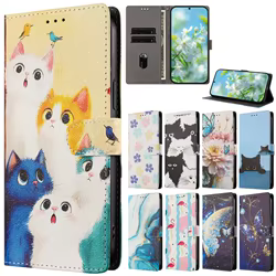 X9c X8c X7c Funda tipo billetera con soporte para Honor X9C X8C X7C X6C X9B X8B X7B X6B X5B Plus X9A X8A X7A X6A Funda de gato lindo