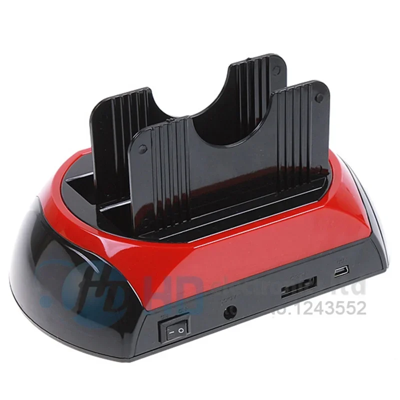 2,5 "3,5" SATA/IDE 2 doble base HDD estación de acoplamiento e-SATA/Hub piezas de gabinete de almacenamiento externo, envío gratis/drop