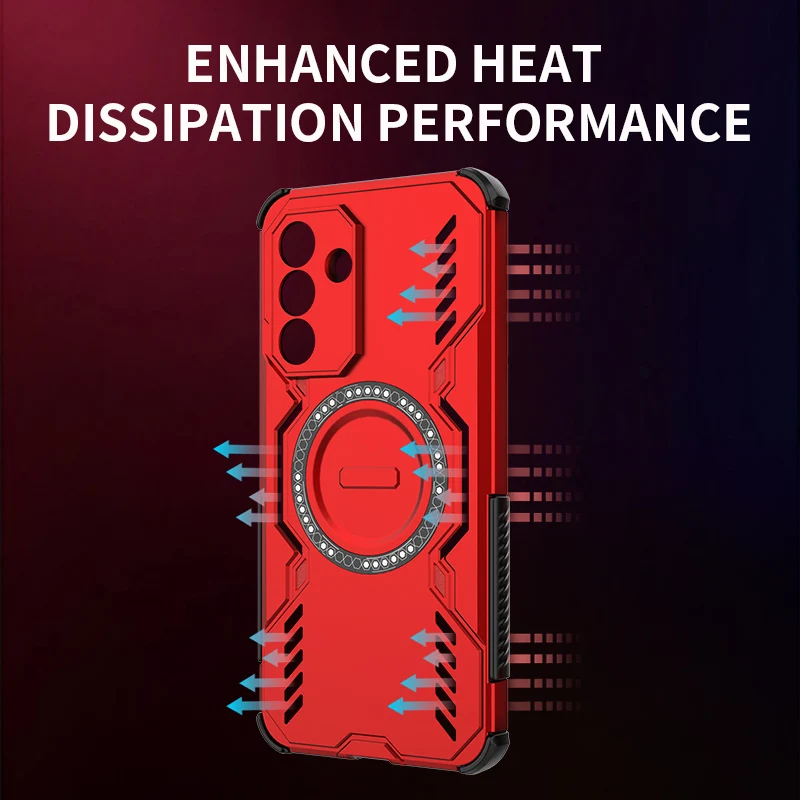Funda protectora de lente con disipación de calor para Samsung Galaxy A17 A07 A56 A36 A26 A16 5G, Funda magnética de carga inalámbrica - imagen 4