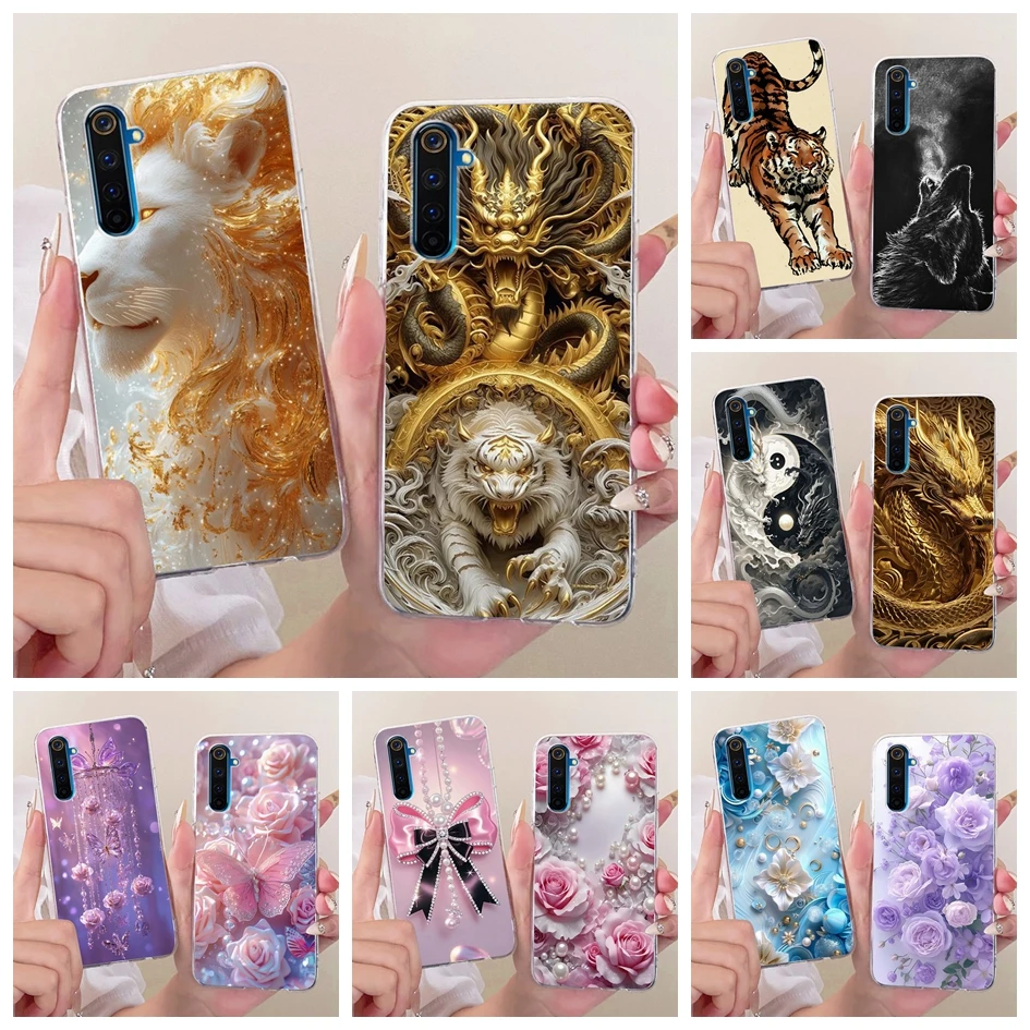 Para Realme 6 funda Realme 6 Pro funda Cool Dragon dibujos animados silicona suave Ultra fino TPU carcasa de teléfono para Realme 6i 6s Realme6 Coque