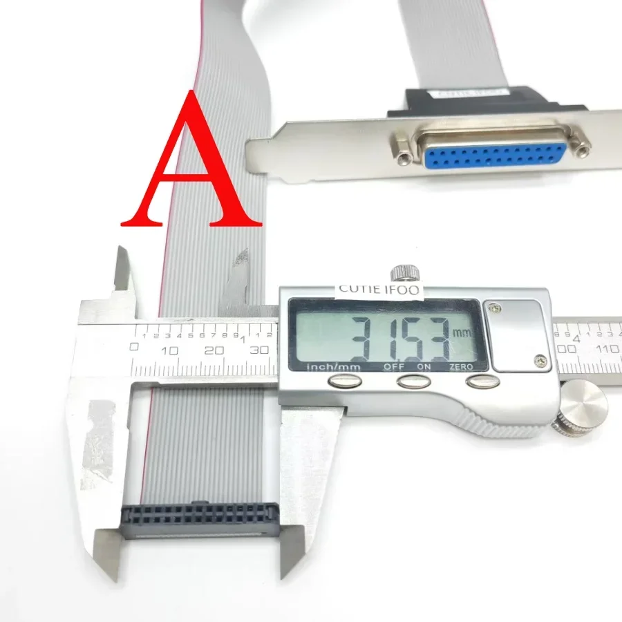 Placa base con enchufe DB25 espacial 2,0 o 2,54 paralelo LPT 25 pines Cable de puerto de impresión de impresora caja de host soporte trasero FC26P macho hembra - imagen 4