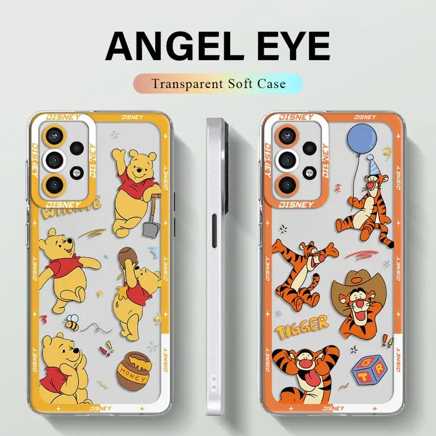 Funda de teléfono Disney Winnie Bear Tigger para Samsung, A13, A14, A15, A23, 4G, 5G, A24, 4G, A25, A33, A34, A53, A54, A73, A35, A55, bolsa 5G