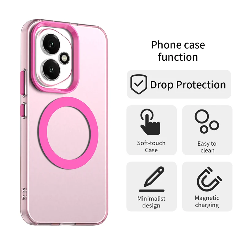 Funda de teléfono mate magnética para Honor 400 Global con carga inalámbrica Magsafe para Honor 400 5G Global чехол Funda trasera - imagen 4