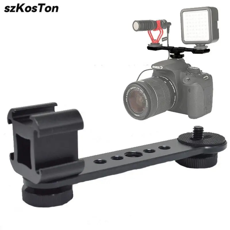 Placa de montaje de zapata fría para micrófono, soporte de extensión de luz Led de vídeo para DJI OSMO Mobile 6, estabilizador de cardán