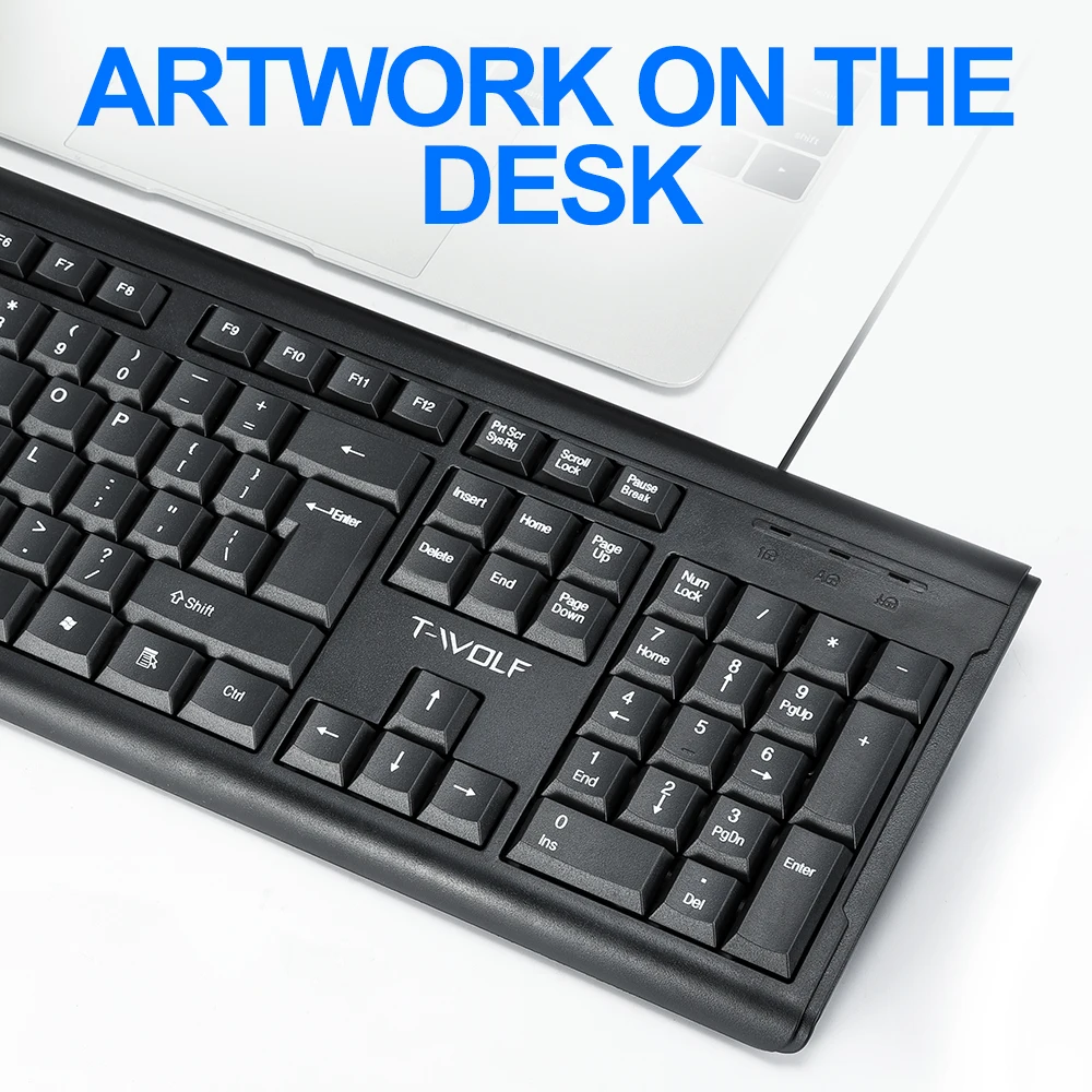 Juego de teclado y ratón mecánico para Gamer, 104 teclas, para ordenador portátil, PC, teclado para juegos, ratón, teclado con cable USB para oficina - imagen 4