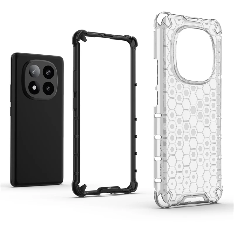 Nido de abeja a prueba de golpes para Xiaomi Redmi Note 14 Pro Plus funda armadura Capa Redmi Note 14 Pro Plus cubierta TPU Protector translúcido - imagen 2