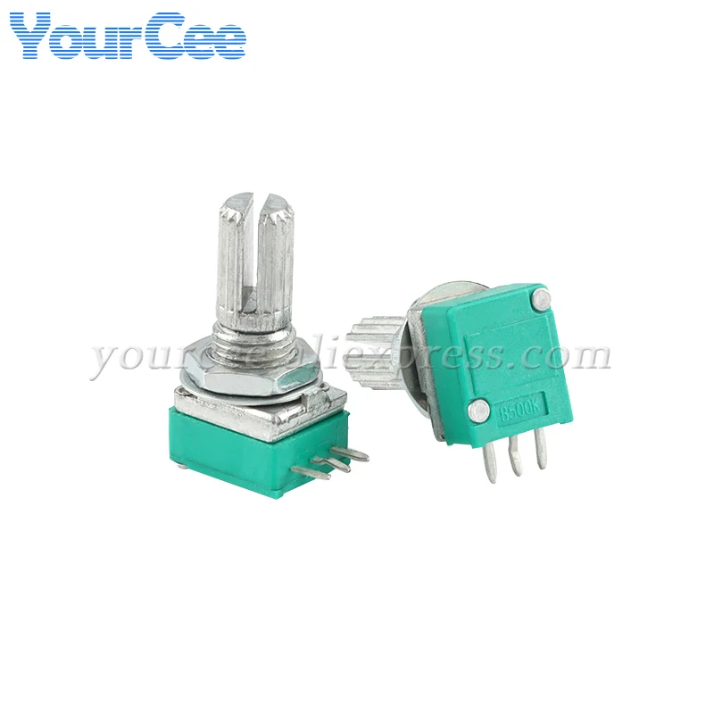 2 unids/lote RK097N potenciómetro de sello de amplificador de Audio único 3P 15mm de longitud B1K 5K 10K 20K 50K 100K 500K con tuerca de junta - imagen 4