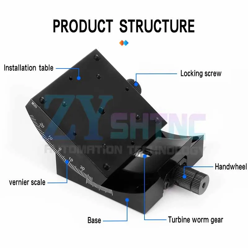 Etapas del eje X/XY de precisión, goniómetro Manual, marco de ajuste óptico de cámara, mesa de ajuste de ángulo oscilante Radian GFG40/60/80/100 - imagen 2