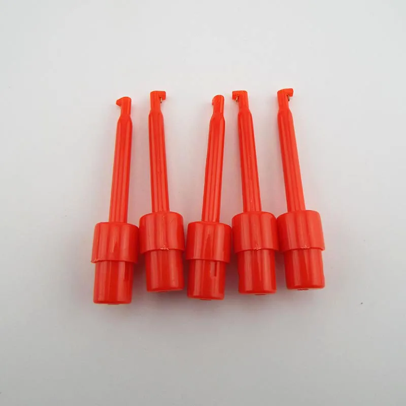 Clip de gancho de prueba único, sonda de prueba para prueba electrónica, pinza de cocodrilo redonda de tamaño pequeño, Grabber IC, 55mm - imagen 5