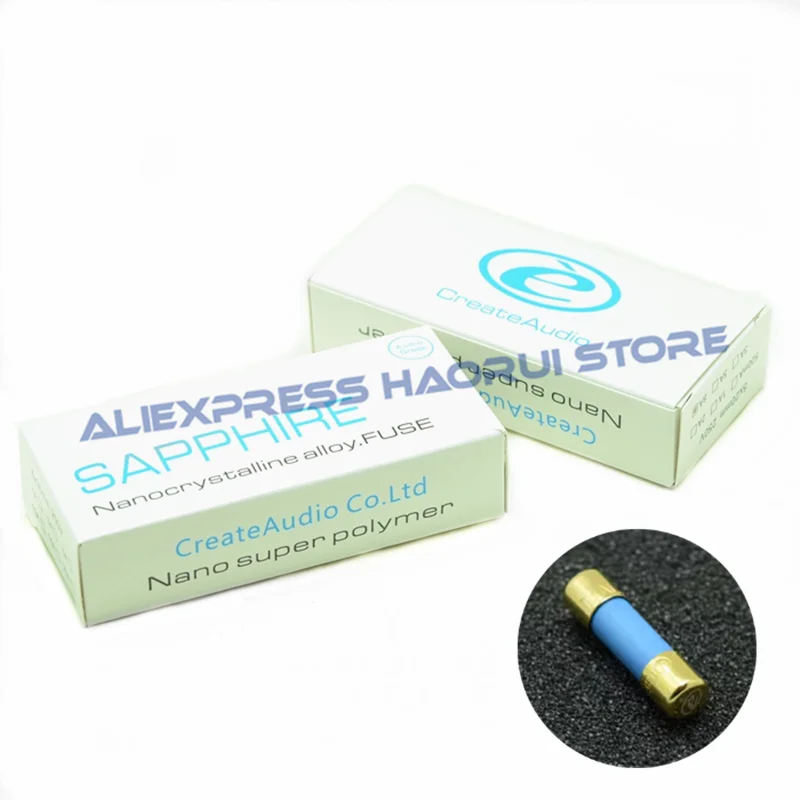 Sapphire nano-eutectic alloy 20mm Fuse 0.5A 1A 2A 3A 5A 8A Fever bile machine tube para Hifi Audio DIY AMP CD DAC DVD Tocadiscos - imagen 2