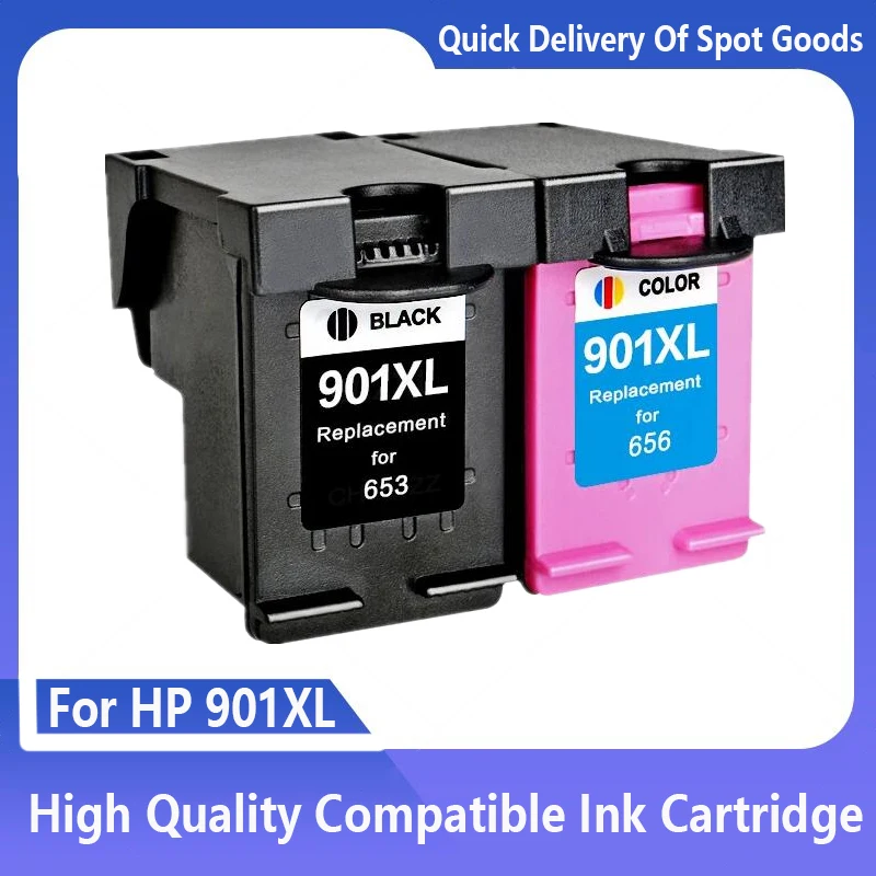 Cartucho de tinta Compatible 901XL para impresora HP 901 XL para HP901 Officejet 4500 J4580 J4550 J4540 4500 J4680 J4524 J4535 J4585