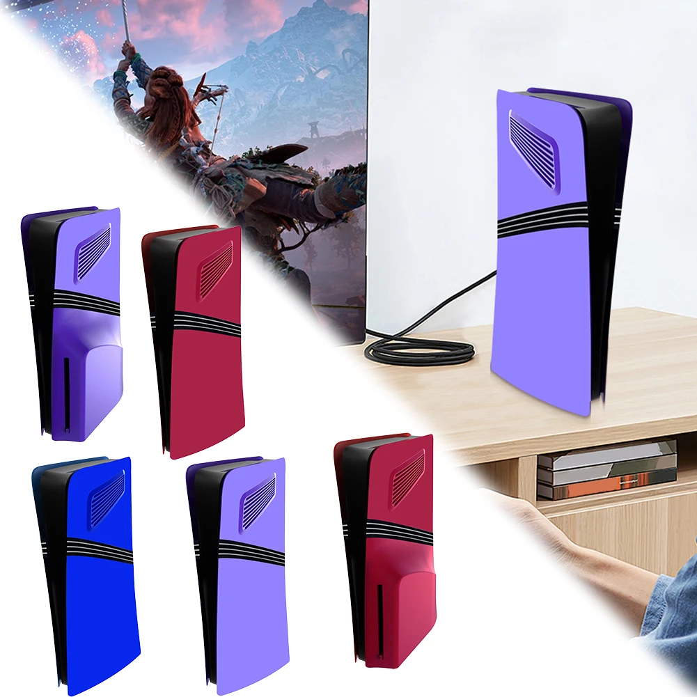 Cubierta de consola frontal, carcasa dura ABS, placas de cubierta a prueba de golpes con ventilación de refrigeración para consola PS5 Pro Disc/Edición Digital - imagen 4