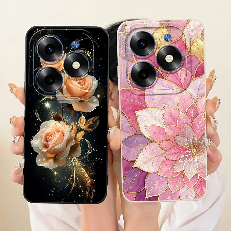 Para Infinix Smart 8 Funda X6525 nueva elegante flor pintada Funda de silicona a prueba de golpes para Infinix Smart 8 Pro Plus Smart8 HD Funda