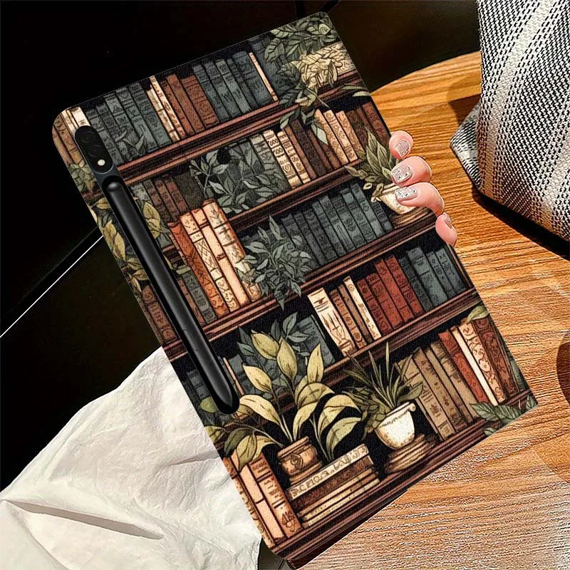 Estantería artística Retro para Samsung Galaxy Tab S9 S10 S6 S7 S8 FE Plus Lite pulgadas, funda plegable para tableta - imagen 2