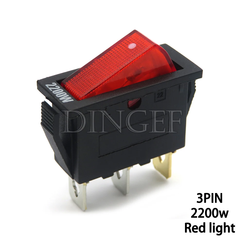 1 Uds KCD3 multifunción 3pin interruptor basculante de encendido/apagado 1000W 2000W 16A 250V interruptor de alimentación de calefacción eléctrica 3000W 4000W 3500W - imagen 5