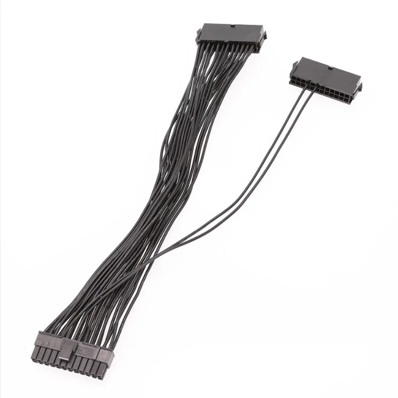 Cable de alimentación de 24 pines, sincronizador macho a hembra, placa base de 30cm, Cable de extensión Dual para adaptador de ordenador