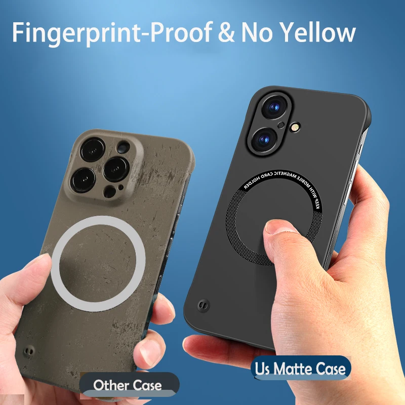 Funda de teléfono de Color sólido sin marco magnética ultradelgada de lujo para Magsafe iPhone 13 12 Mini 11 Pro XR X XS Max cubierta a prueba de golpes - imagen 5