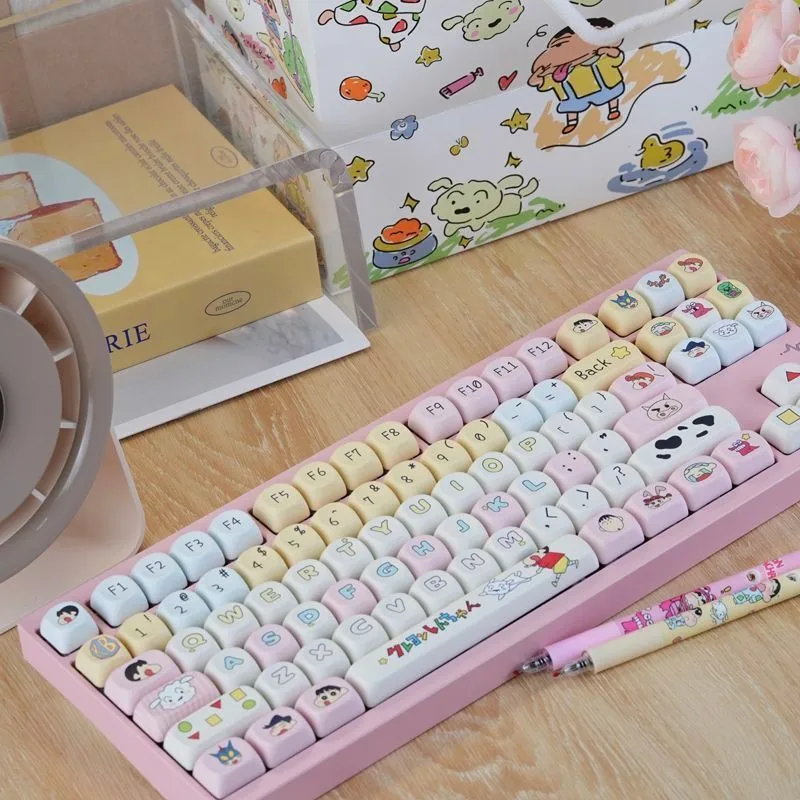 Teclas con tema de dibujos animados, perfil MOA PBT, sublimación de tinte de cinco lados para teclado mecánico MX, bonitas teclas personalizadas - imagen 3