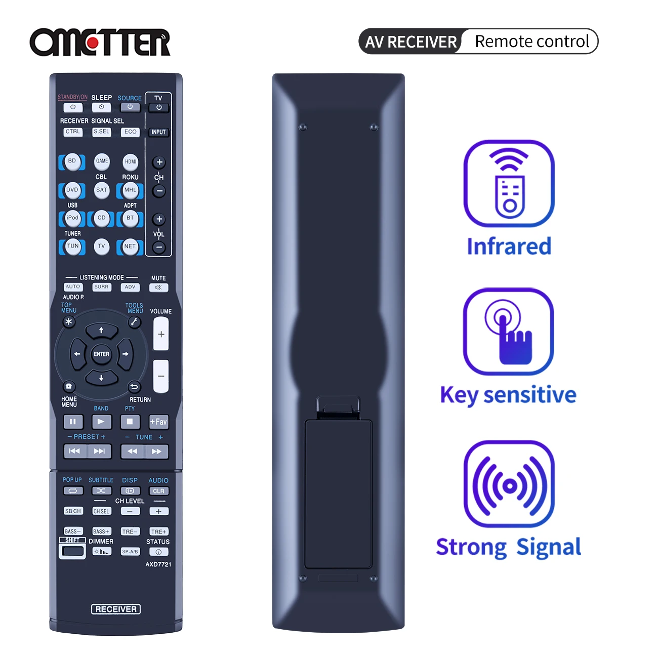 Nuevo control remoto AXD7721 para receptor AV Pioneer VSX-45 VSX-44 VSX-454 VSX-824 VSX-830 VSX-830-K VSX-1024 VSX-1029 - imagen 2
