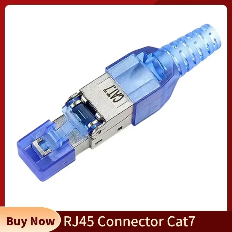Conector Cat7 RJ45, enchufe Ethernet blindado, conectores Rj 45, cabeza de cristal Cat 7, 10G, 8P8C, red Modular, aleación de Zinc, Metal - imagen 2