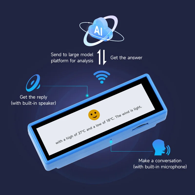 ESP32-S3 pantalla táctil de 3,49 pulgadas DeepSeek AI Chat Box pantalla capacitiva de 3,49 pulgadas 172 × 640 N16R8 Placa de desarrollo para XiaoZhi - imagen 5