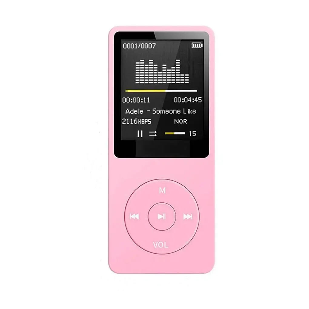 Reproductor de música Mp3 compatible con Bluetooth, Radio Fm portátil sin pérdidas, Walkman deportivo ultrafino externo para estudiantes, grabadora de reproductor Mp3