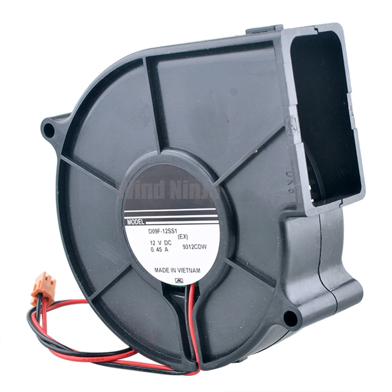 D09F-12SS1 93x93x30mm ventilador centrífugo Turbo DC12V 0.45A ventilador de refrigeración de 2 pines para proyector copiadora - imagen 4