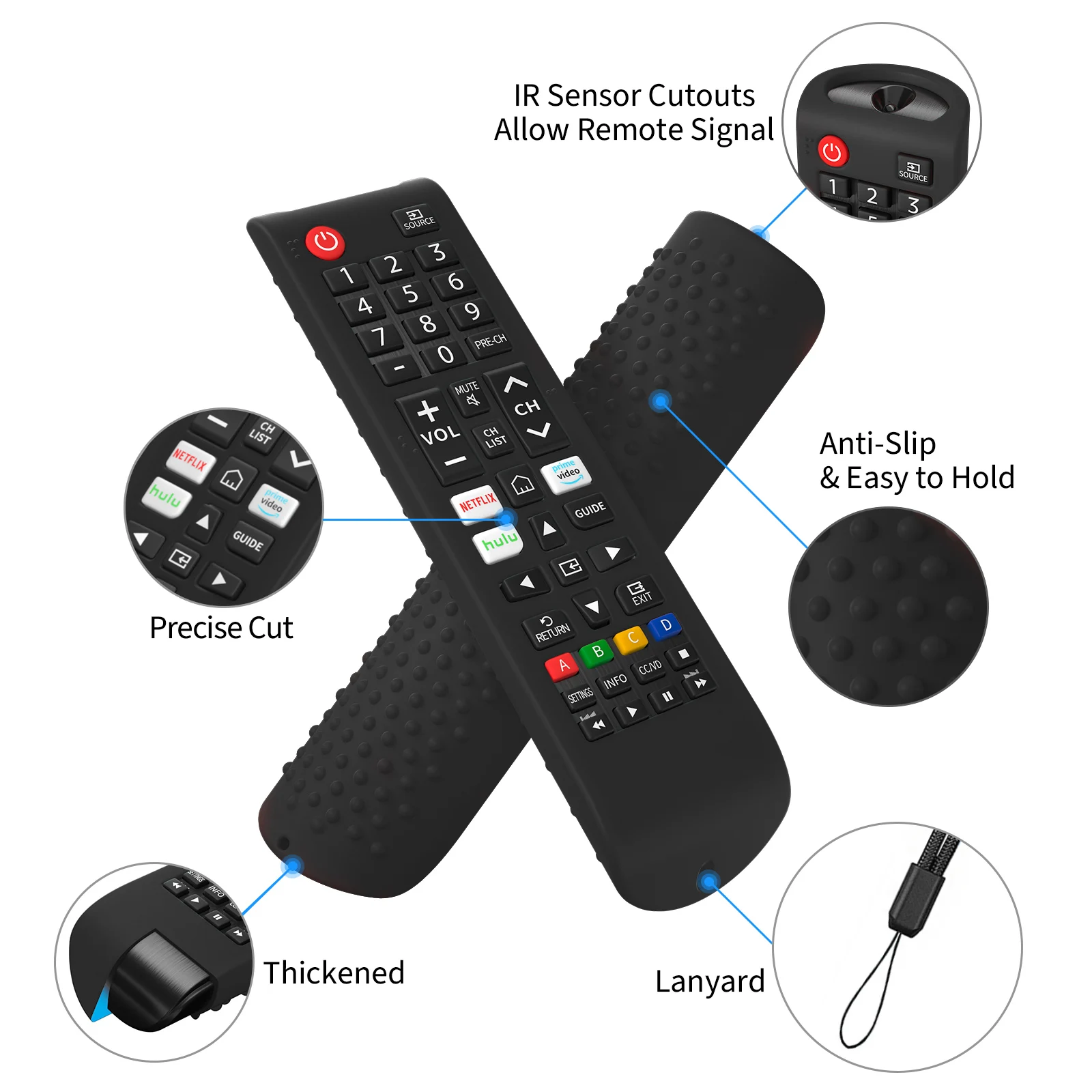 Funda protectora de silicona para Control remoto de Samsung, funda protectora Compatible con TV BN59-01315, BN59-01199F - imagen 4