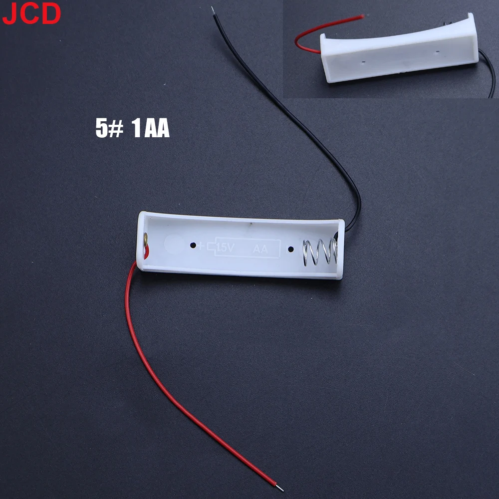 JCD 1 pieza de plástico transparente 1/2/3/4AA y 2/3AAA tamaño caja de almacenamiento de batería soporte con enchufe de batería de plomo No. 5 Y 7 - imagen 3