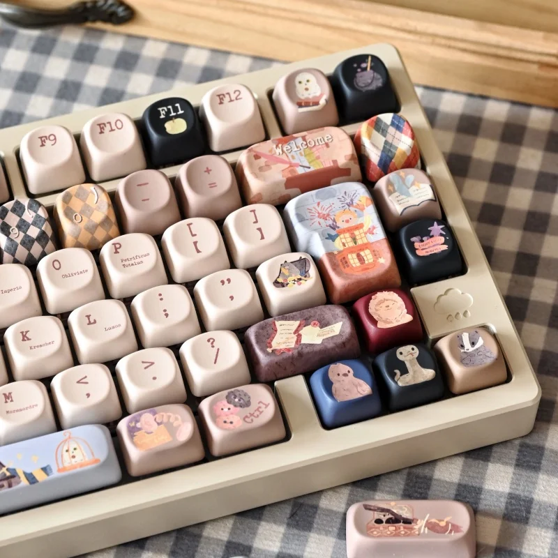 Bienvenido al Diagon Alley teclas personalizadas Original de fábrica Soa altura Material Pbt teclas de teclado mecánico regalo creativo - imagen 4