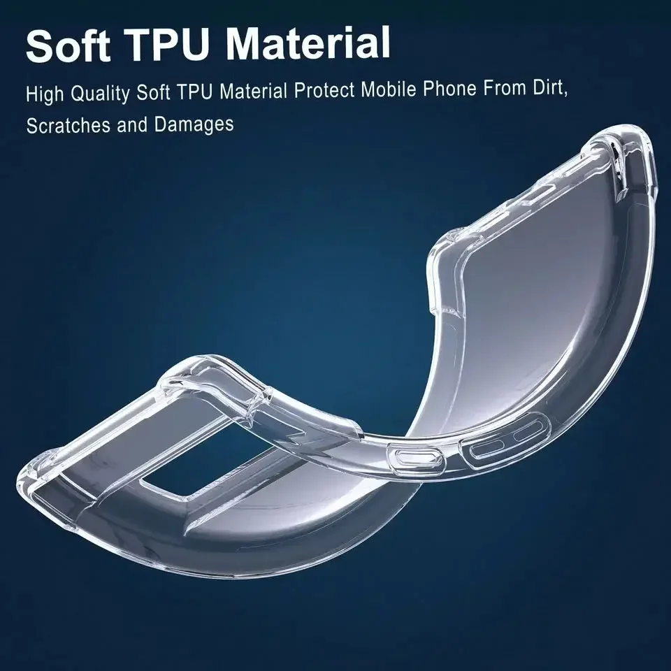 Funda de teléfono transparente de lujo para Google Pixel 9 pro 8 8A, cubierta trasera de parachoques de TPU, Pixel 7 6 Pro 6A, funda transparente antihuellas - imagen 4