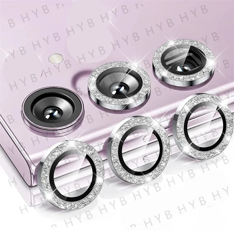 Protector de cámara para Samsung Galaxy A55 A54 A34 35 5G, anillo de lente de Metal de vidrio templado en Samsung A35 A25, tapa protectora de película de lente - imagen 5