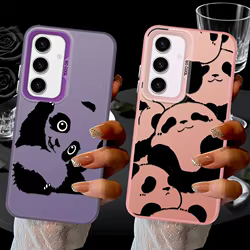 Funda para Samsung Galaxy A32 A73 A26 A33 A34 A36 A22 A52 A23 A25 A53 A24 funda trasera para teléfono Panda de dibujos animados lindo